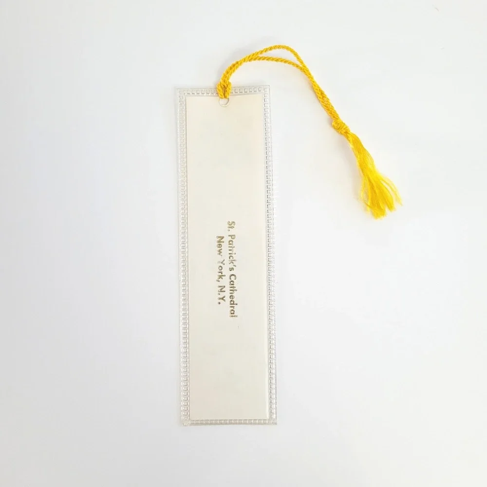 Vintage 70s God Bless Mother Bookmark St. Patrick's Cathedral New York Frano C32